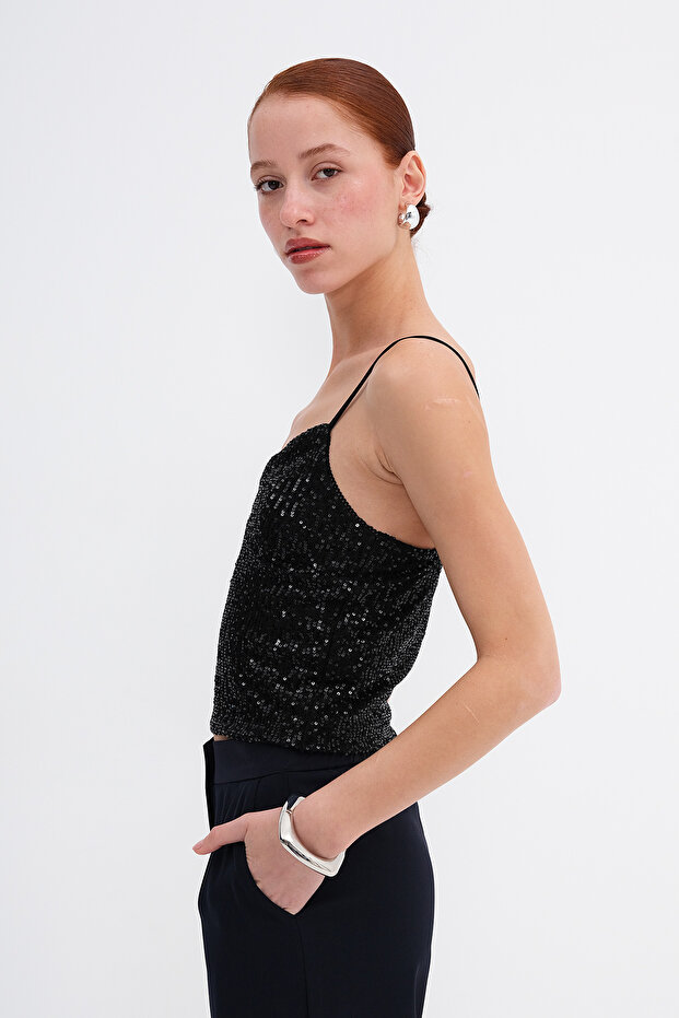 Askılı Pullu Bluz A17772 - 5