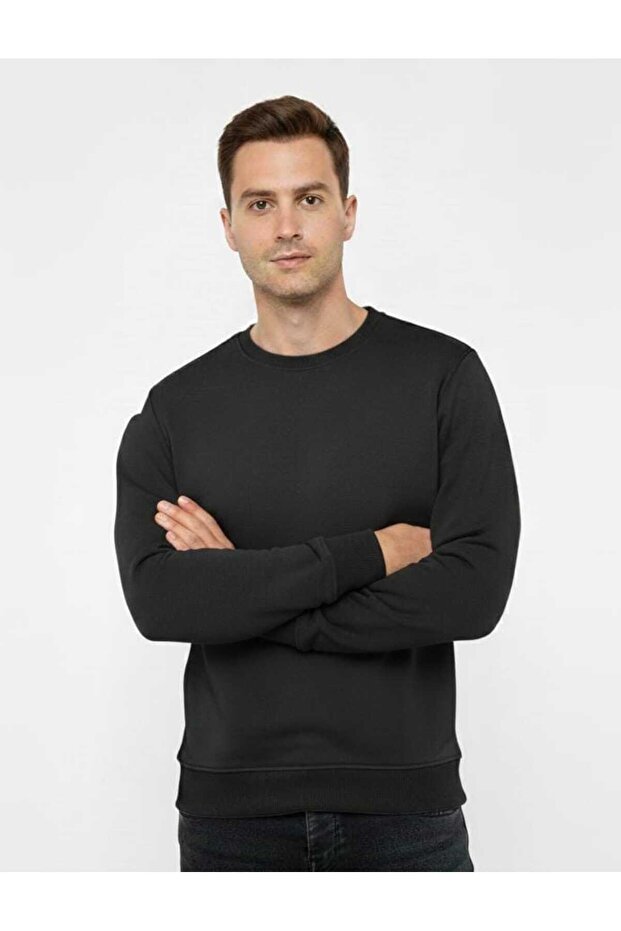 Unisex Relax Fit Comfortable Fit Three-Thread Non-Embroidered 100% Cotton Basic Sweatshirt