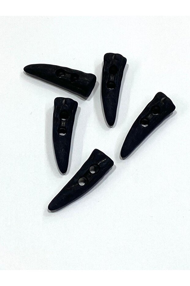 Antique Shepherd Button / Set of 5 / 4 cm / Black
