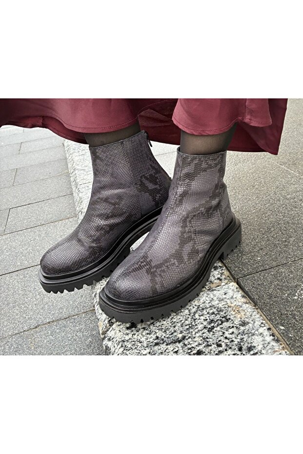 Botine Croco Gry - 5