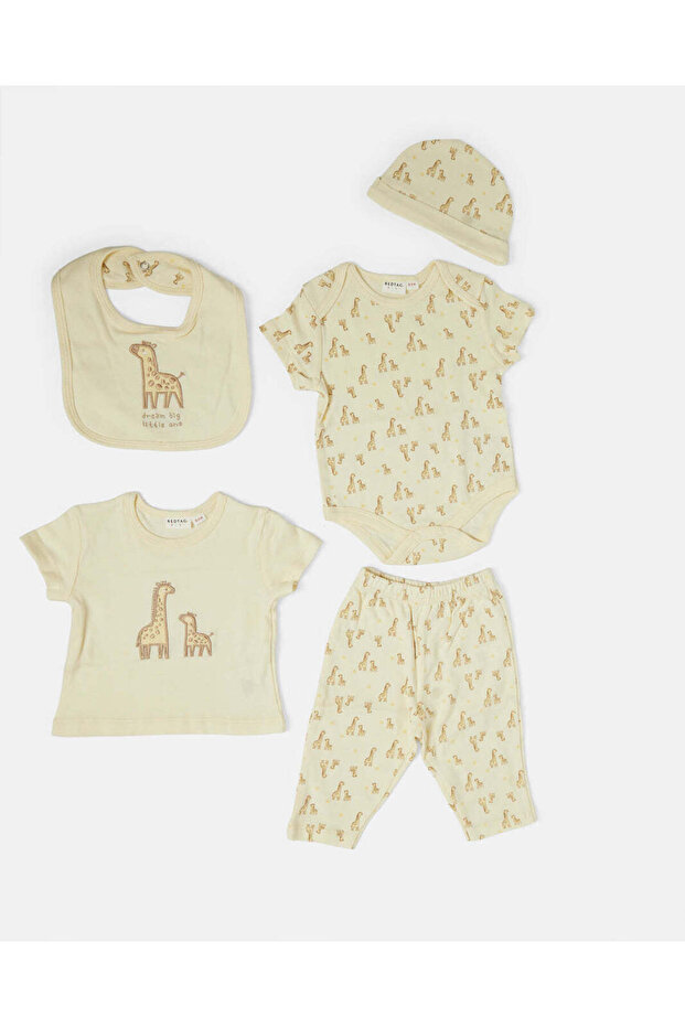 Baby White Printed Set (5 Piece)