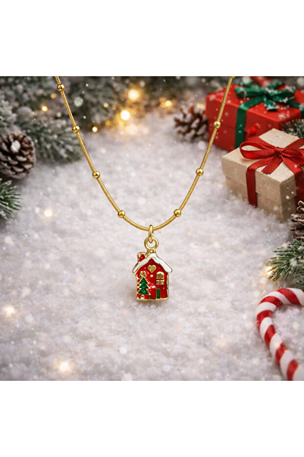 New Year Concept Home Endorsed Gold Steel Necklace