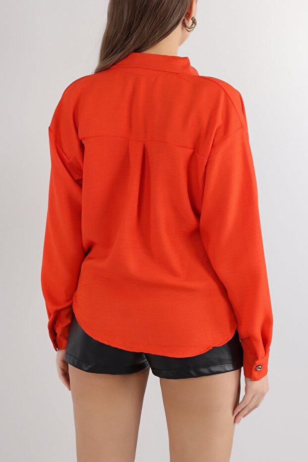 Блуза с връзки отпред - 3