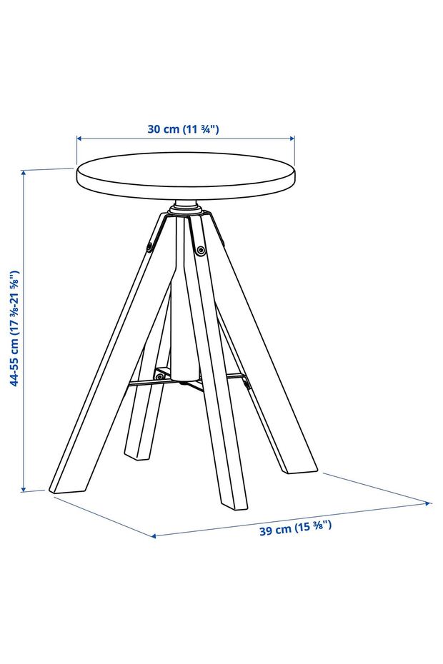 tabure, siyah, 44-55 cm - 7