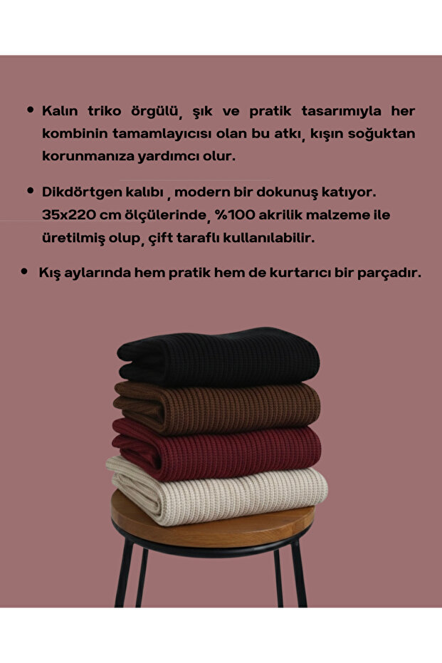 Triko Örme Omuz Atkısı - 2