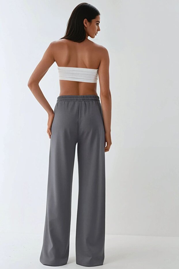 Modal Touch Basic Sweatshirt & Geniş Paça Pantolon İkili Takım - 7