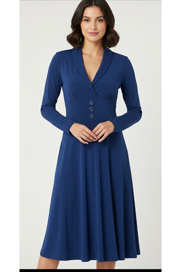 RETRO SEVERLERE MODERN DURUŞ ELBİSE - 2