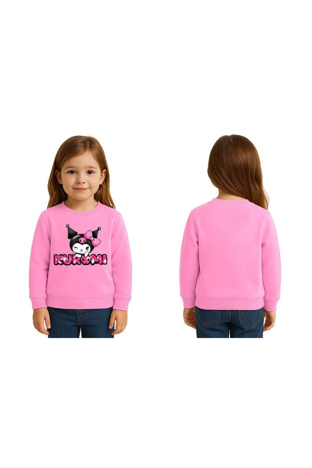 Unisex Kuromi Printed Children's Swaetshirt 3 Thread Raster