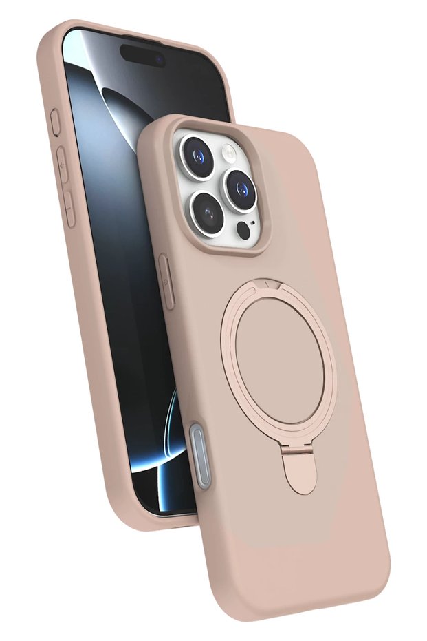 Mtxdpn Apple iPhone 16 Pro Regal Magsafe Stand Cover - (225409) Desert Titanium