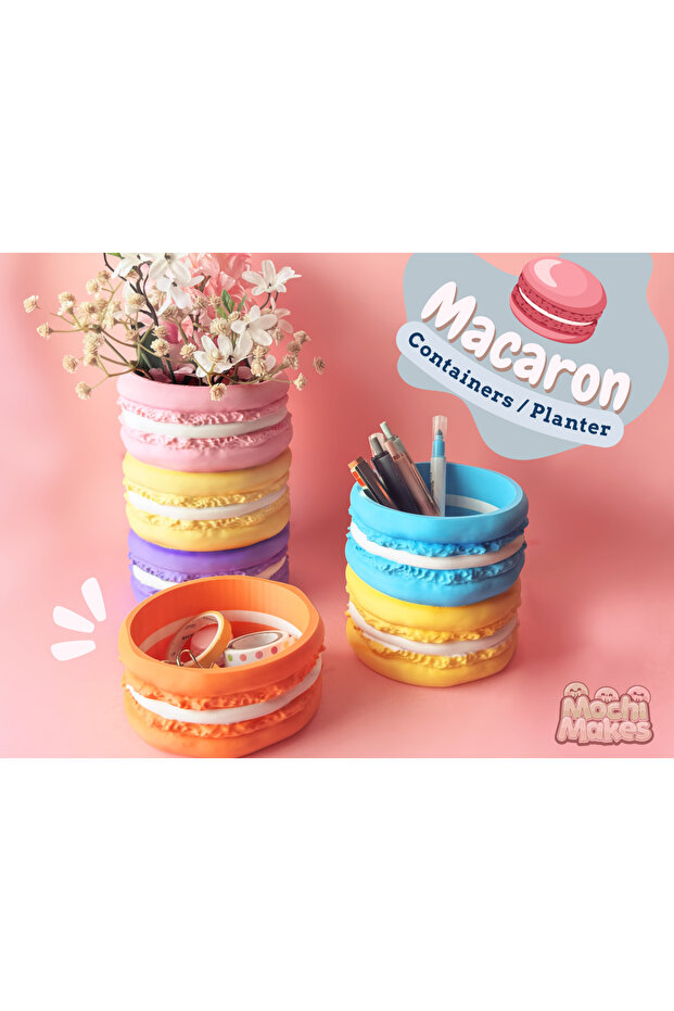 Macaron Designed Decorative Box / Pen Holder / Planter