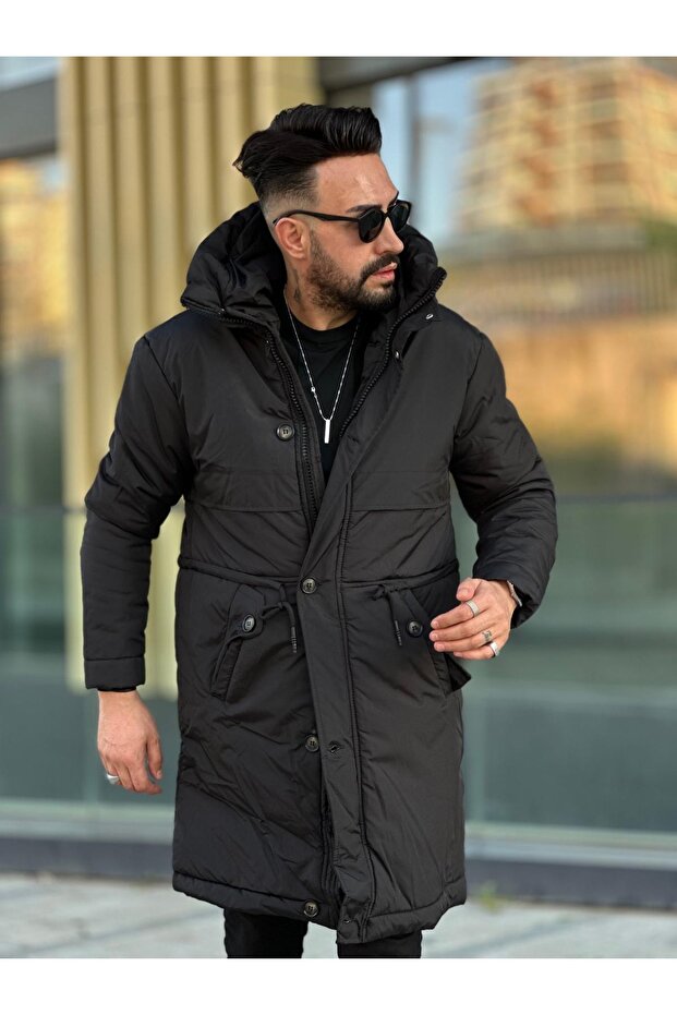 ERKEK KIŞLIK DOLUMLU TRENÇ MONT - 3