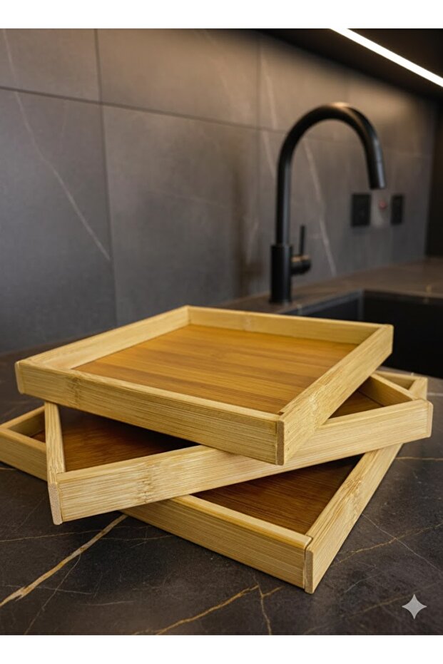 3 BOY KARE SUNUM TEPSİSİ - 3