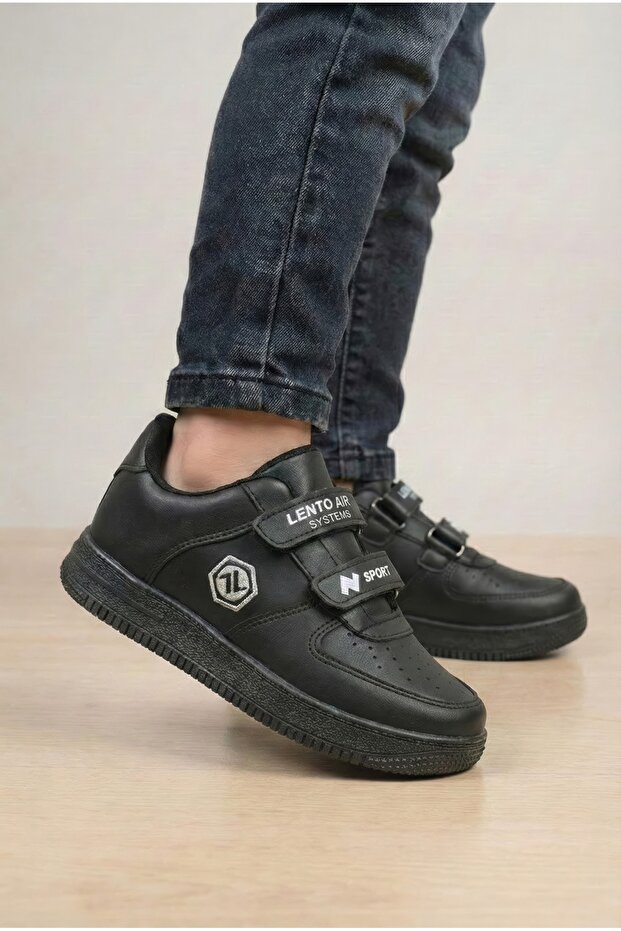 Unisex Black Smoked Children's Sports Shoes