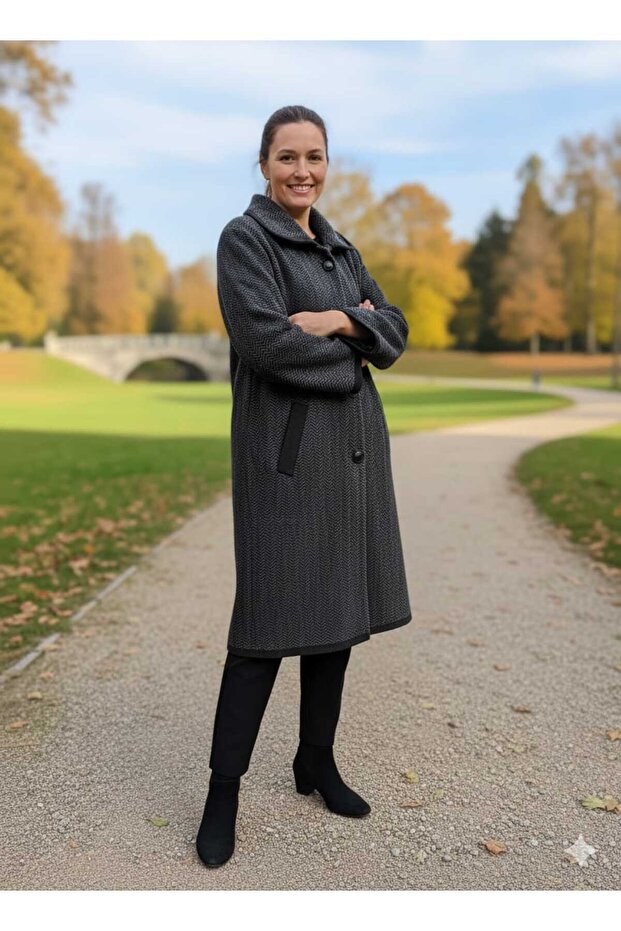 Anne Mevsimlik Çelik Örme Hırka - 5