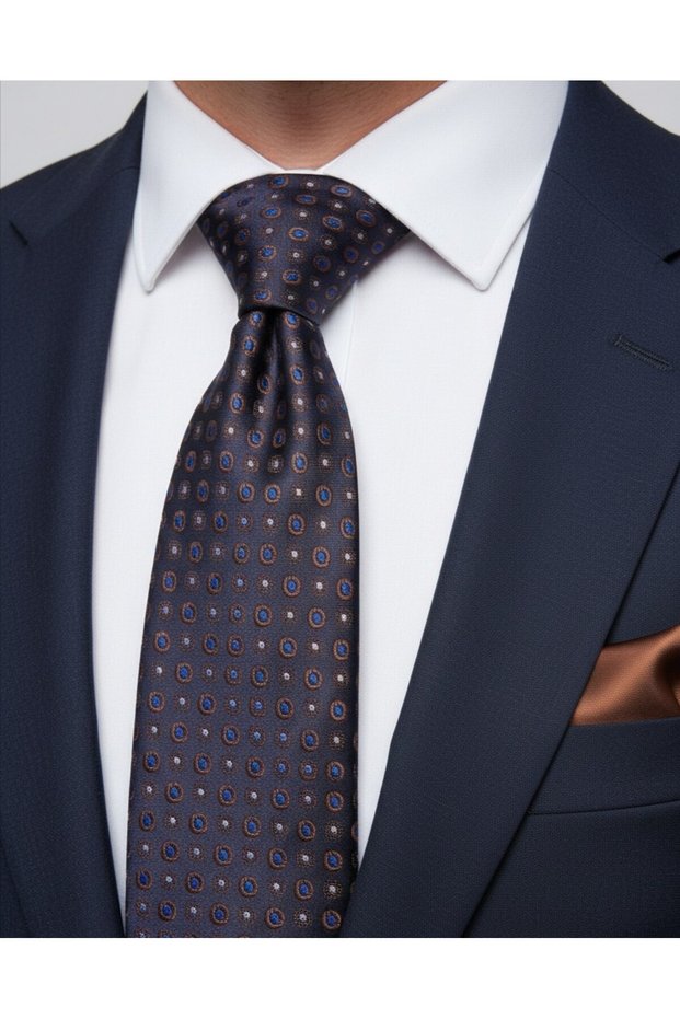 Tie Luxury Water and Stain Resistant Special Fabric Colorful Polka Dot Detail