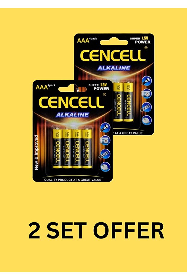 بطاريات AAA 1.5V قلوية ذات جودة عالية 2 قطع عرض خاص
