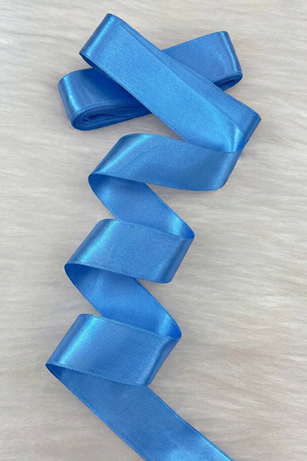 4 cm Circumcision Blue Double-Sided Satin Ribbon 10 Meters, Dowry Special Occasion Gift Decoration Ribbon