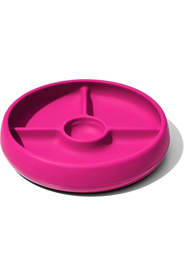 TOT SILICONE DIVIDED PLATE - PINK