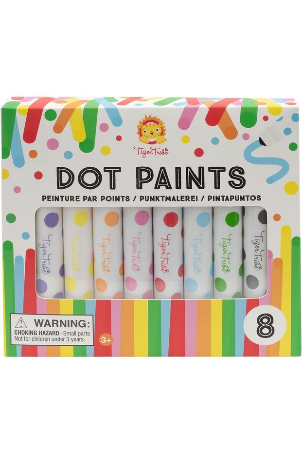 Set Of 8 Dot Paint Arts Craft Quality Marker-Style Simply Twist for Kids Ages 3+ Years