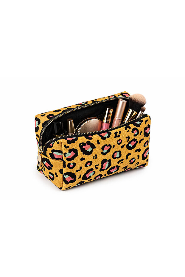 Leopard Patterned Makeup Bag 4704 - 3