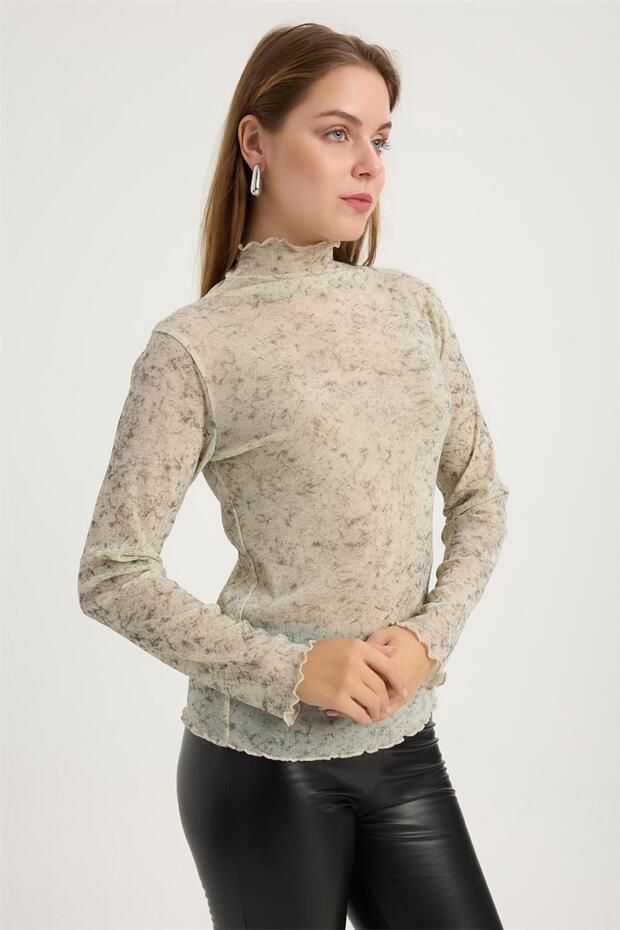 بلوزة منقوشة بنقشة هارلي - 3