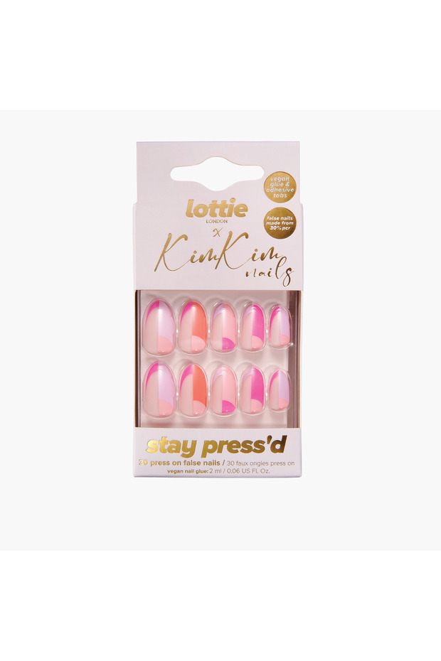 30-Piece Stay Press'd Kim Kim Press-On Nail Set with Glue