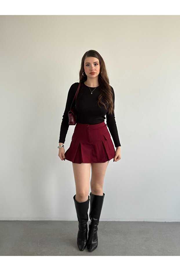 Cepli Şort Etek - 4