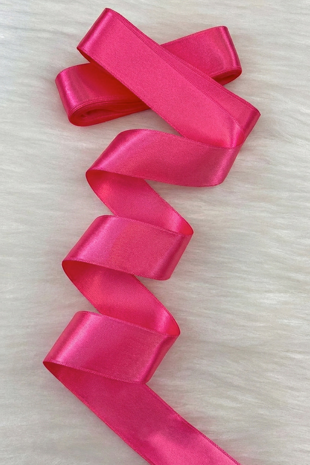 4 cm Fuchsia Double-Sided Satin Ribbon 10 Meters, Bohça Dowry Special Occasion Gift Decoration Ribbon