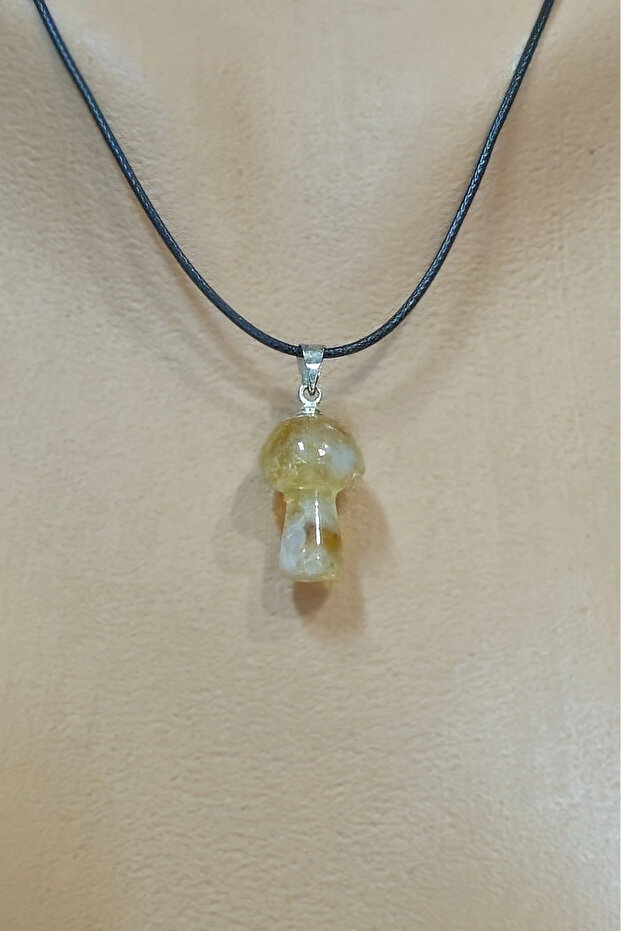 Mushroom Shaped Citrine Natural Stone Pendant 300-4