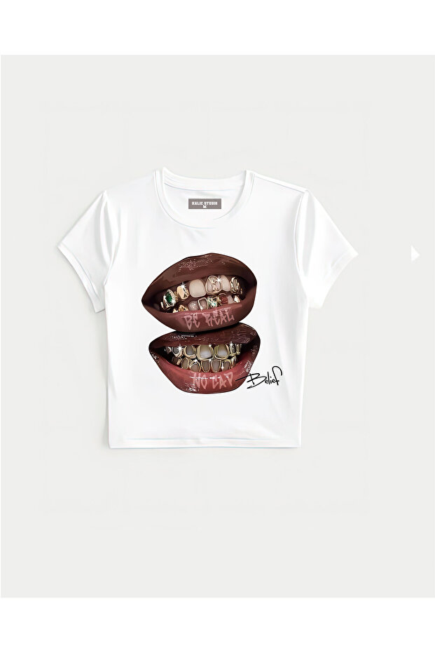 Grillz Baby Tee White