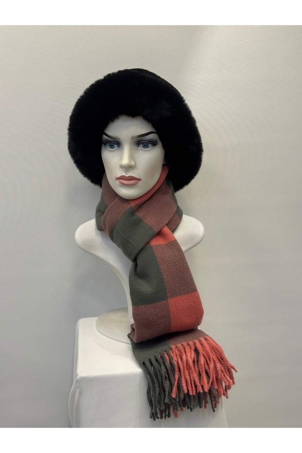 Soft Textured Winter Women's Shawl Girls Acrylic Anthracite-Tile