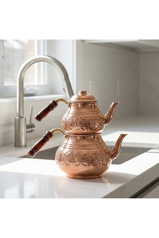 Bakır Çaydanlık İşlemeli - 2