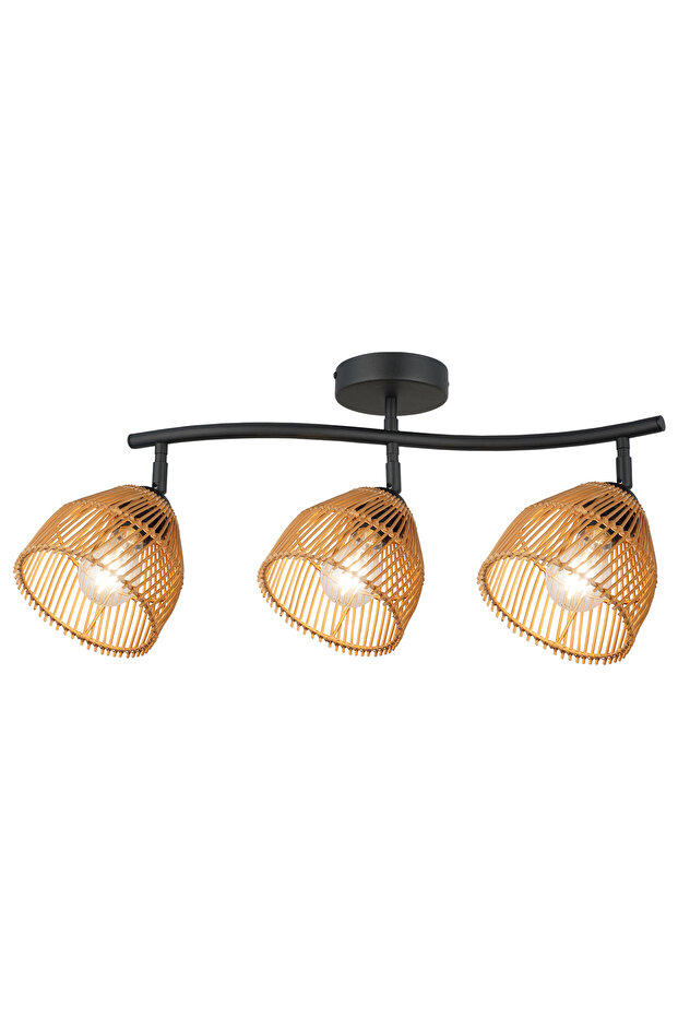 VADA 3 LU SİYAH PLAFONYER 3XE27 - 1