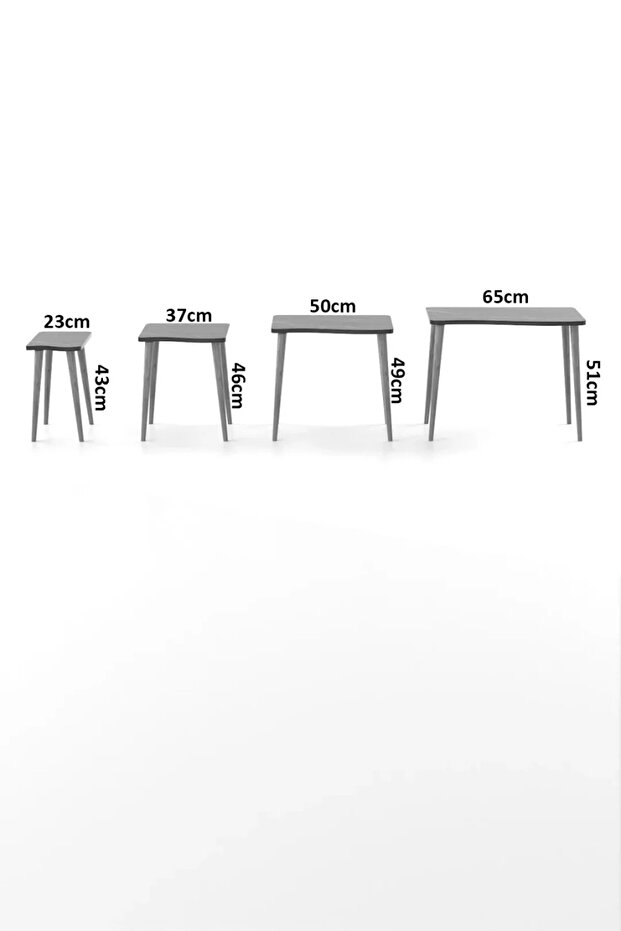 Ahşap Ayaklı 4'Lü Zigon - 5