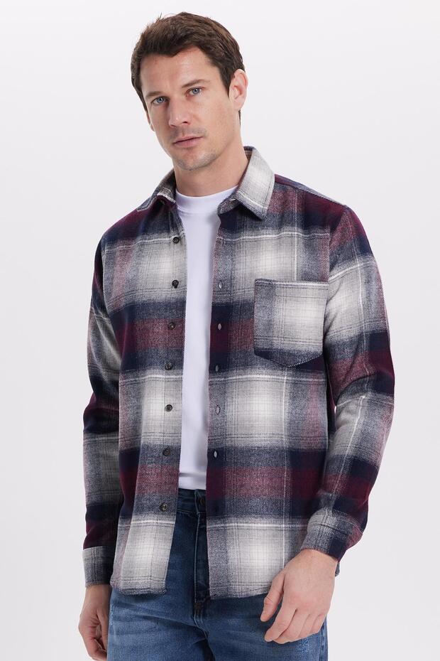 Men's Regular Fit Comfortable Cut Winter Plaid Lumberjack Shirt