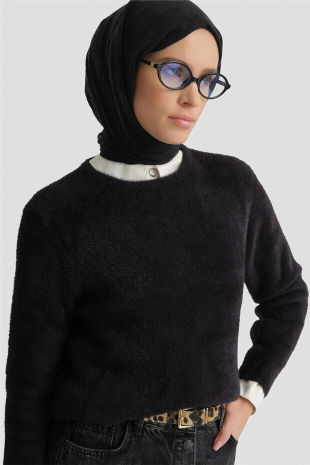 Dokulu Basic Kazak 25KD6025 Siyah - 3