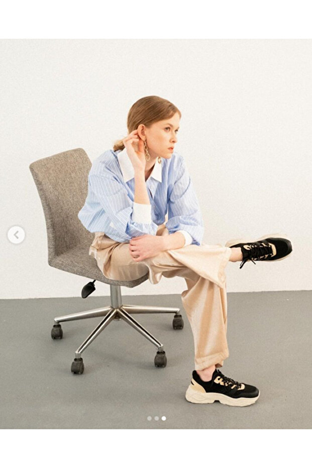 ÇİZGİLİ KADIN GÖMLEK - 5