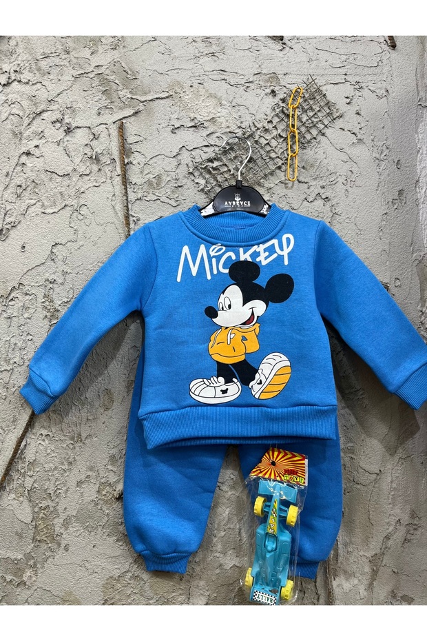 3-Thread Unisex Children's Tracksuit Pajama Set with Toy Gift