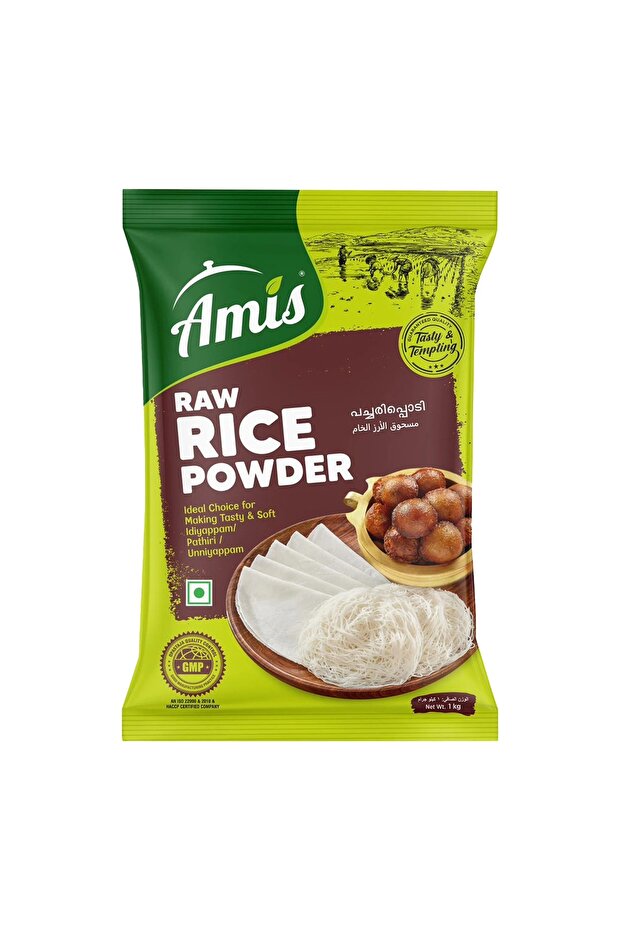 Raw Rice Powder - Ideal Choice for Making Tasty & Soft Idiyappam, Pathiri - Ready to Cook - 3 x 1 kg