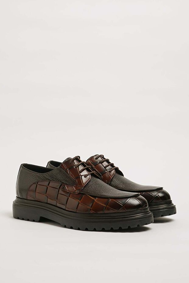 Babel Model Genuine Floater and Crocodile Leather Eva Sole Casual Shoes