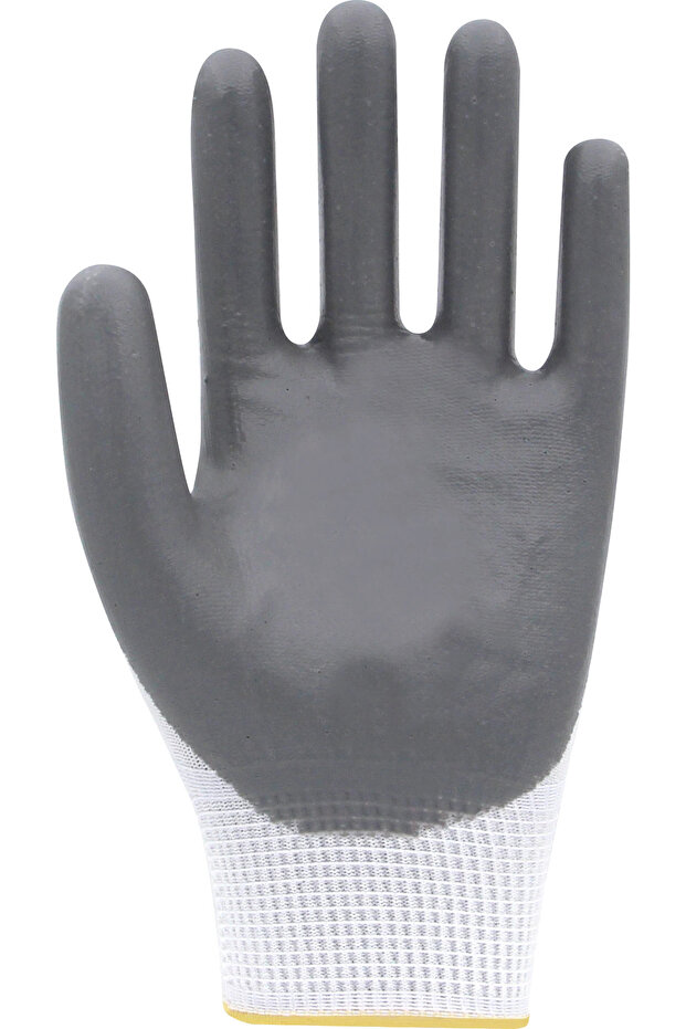 PN72 Gri Polyester Örme Nitril Eldiven - 2