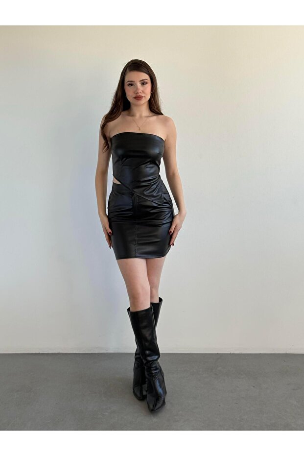 Deri Straplez Takım - 5