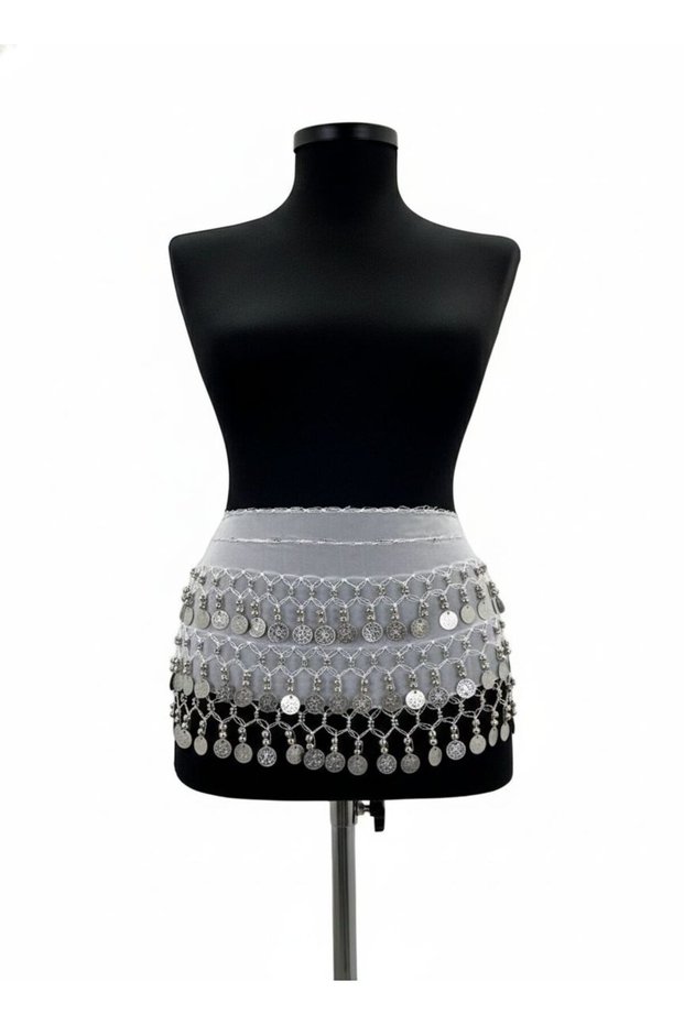 3809 Women's Şakira Belt – Tie-On Beaded Oriental Belt, Dancer's Belt, Matching with Dress & Skirt