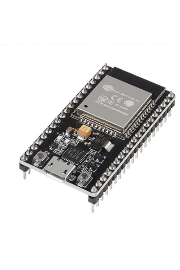 لوحة تطوير ESP32 CP2102 ذات 38 سنًا من نوع C - تدعم الواي فاي والبلوتوث (الوضع المزدوج)