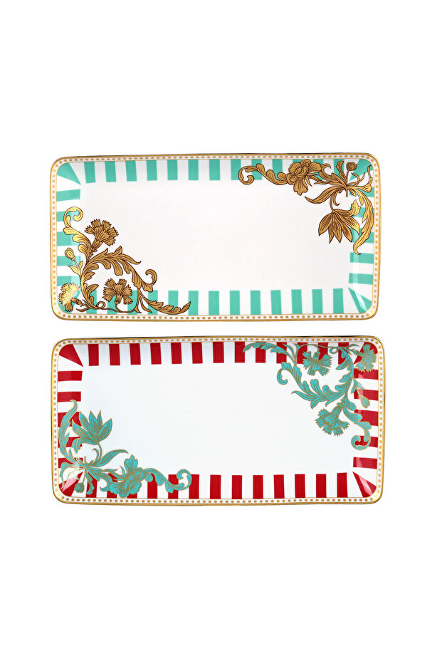 Zeflora Bone 2-Piece Baton Plate Set 26cm