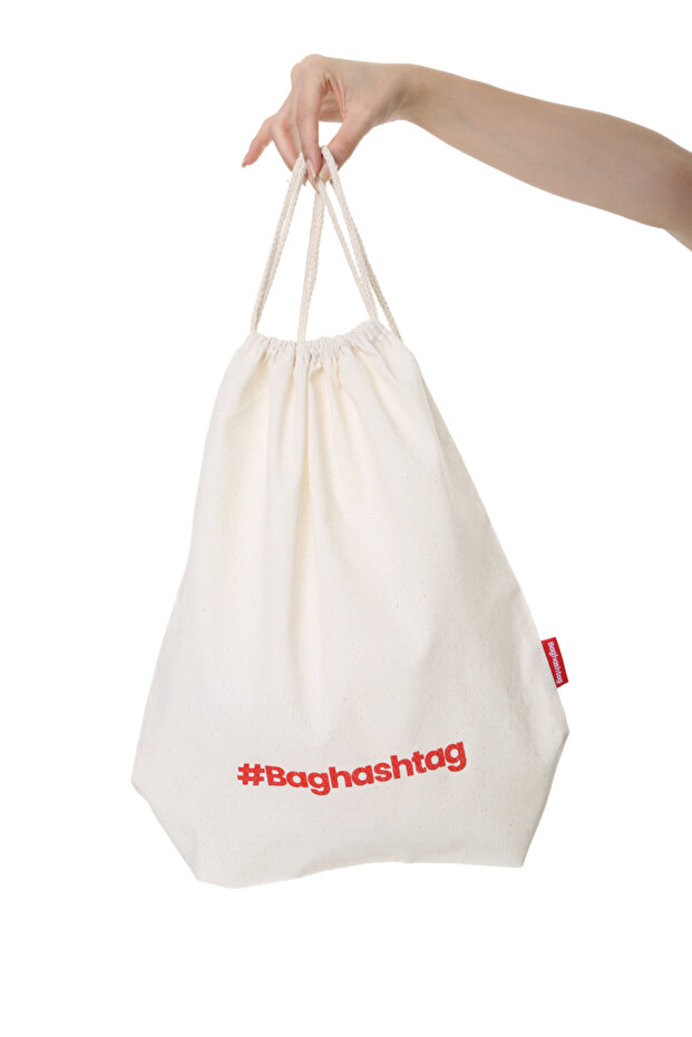 Printed Raw Cloth Drawstring Back Drawstring Cloth Bag - 6