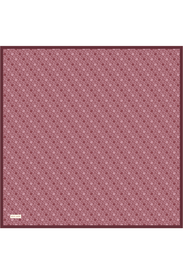 Burgundy 90X90 Silk Crepe Satin Scarf