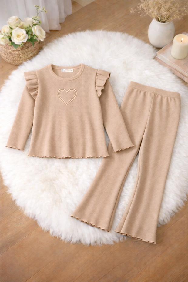 Girls' Top and Bottom Set Flared Seasons Holiday Everyday