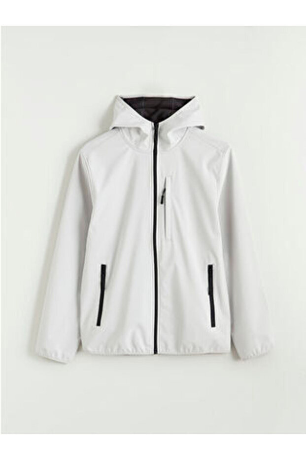 Lc Waikikigrey Standard Fit Hooded Men's Coat