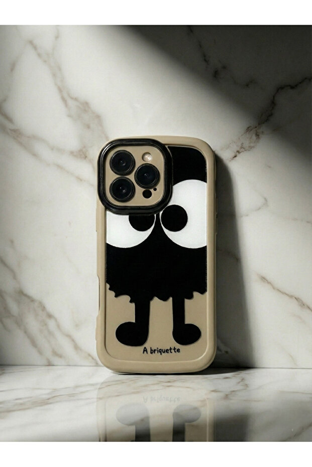 غطاء حماية مضاد للصدمات لهاتف آيفون 16 بلس مع إطار حماية للكاميرا ونقش ثلاثي الأبعاد على شكل قطة - 6